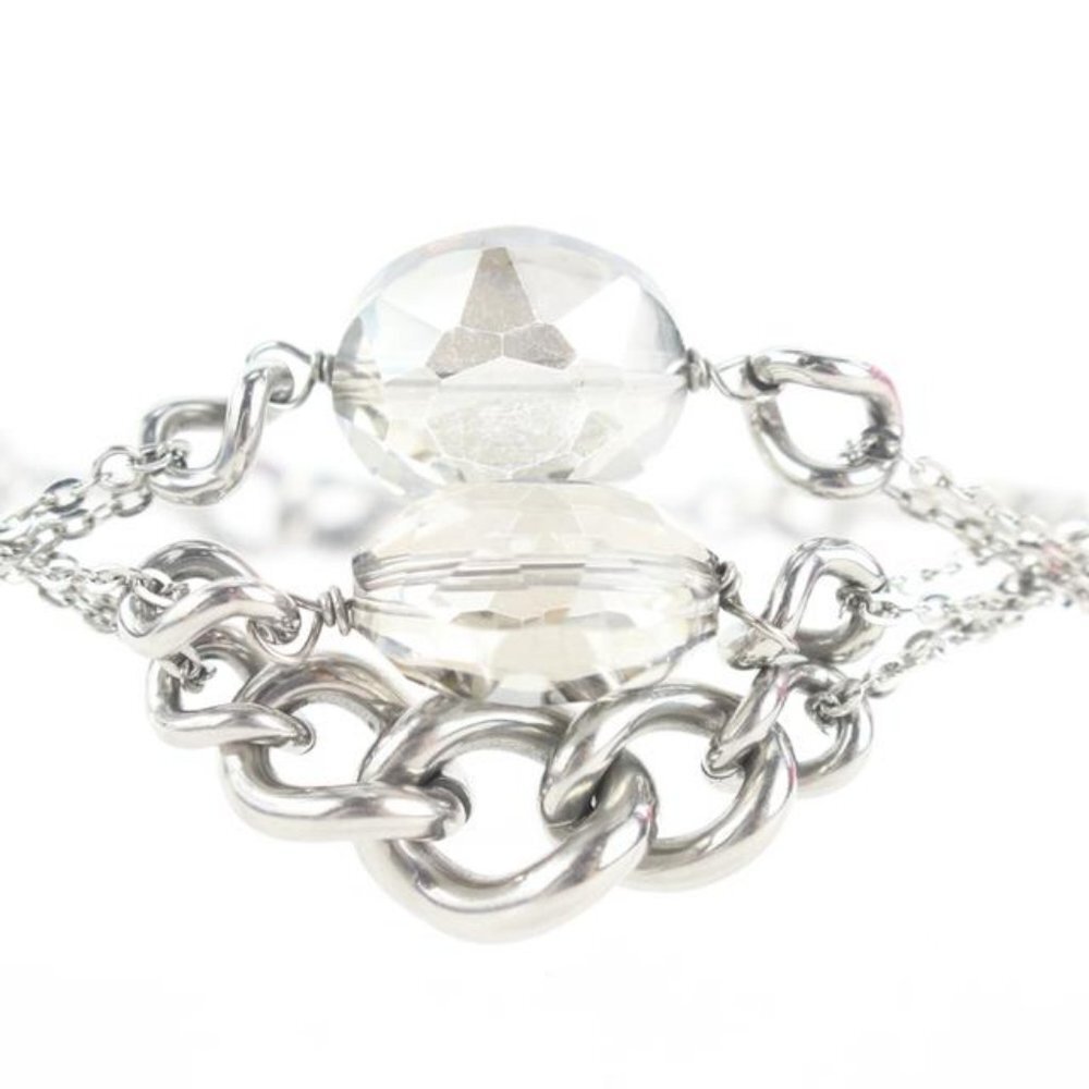 Zoppini Silver Chain Crystal Bracelet 115zo128